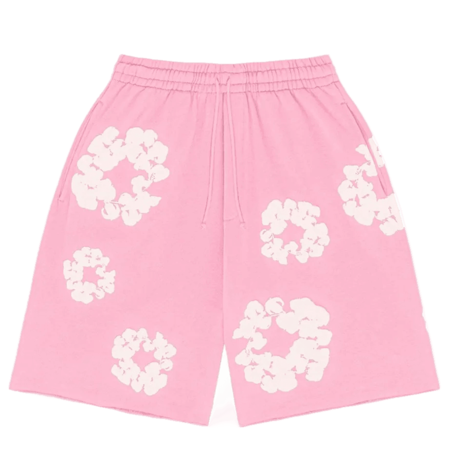 Denim Tears The Cotton Wreath Shorts Pink - DT-DTTCWS-PINK