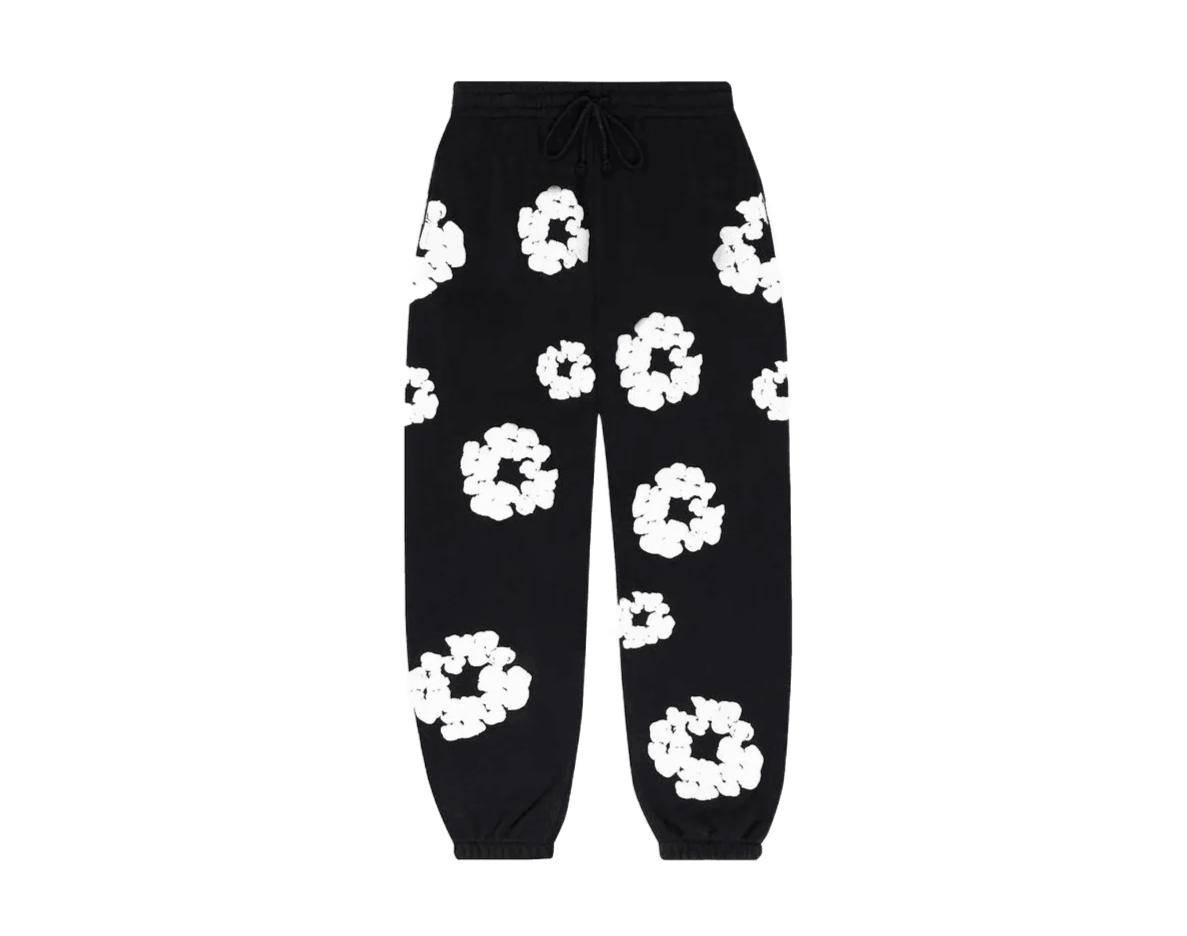 Denim Tears The Cotton Wreath Sweatpants Black - DT-DTTCWS-BLACK
