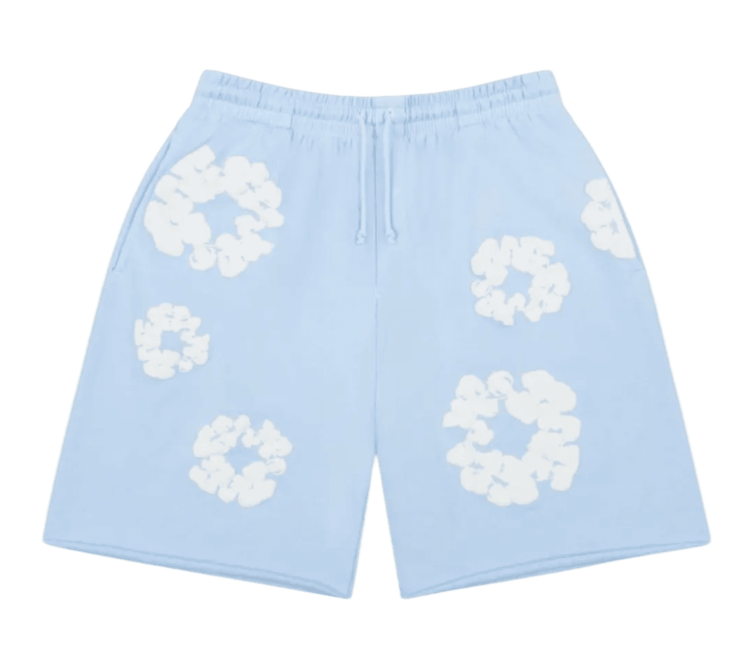 Denim Tears The Cotton Wreath Sweatshorts Powder Blue - DT-DTTCWS-POWDERBLUE