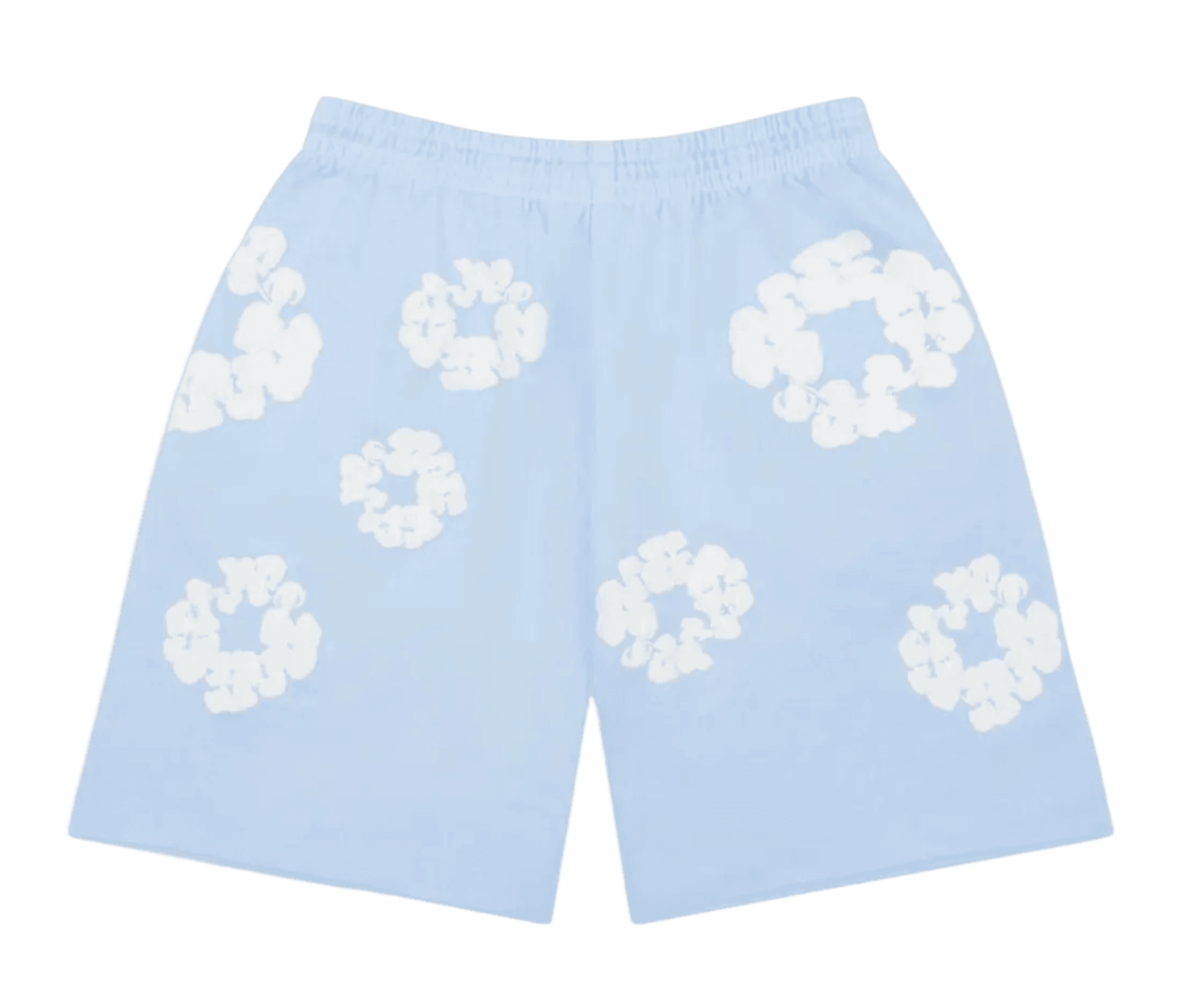 Denim Tears The Cotton Wreath Sweatshorts Powder Blue - DT-DTTCWS-POWDERBLUE