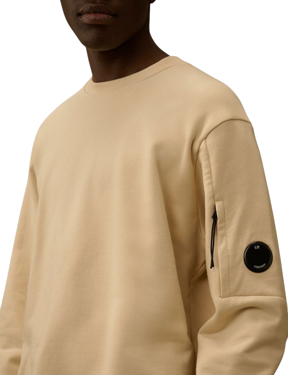 Sweat C.P. Company Diagonal Raised Fleece Crewneck Lens Sweatshirt Coupe Regular Homme