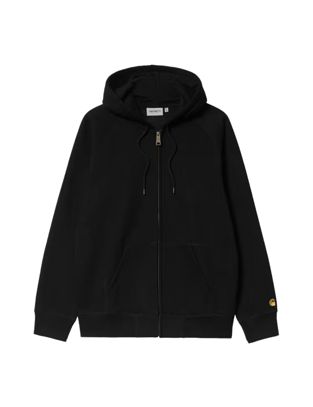 Veste zippée à capuche Carhartt WIP Hooded Chase Jacket Noir (Black) 100% coton pour homme