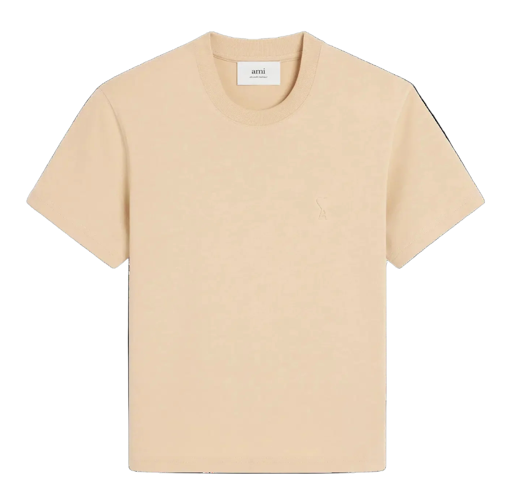 T-Shirt Ami De Coeur Petit 3D – Ami Paris – Beige "Gingembre"