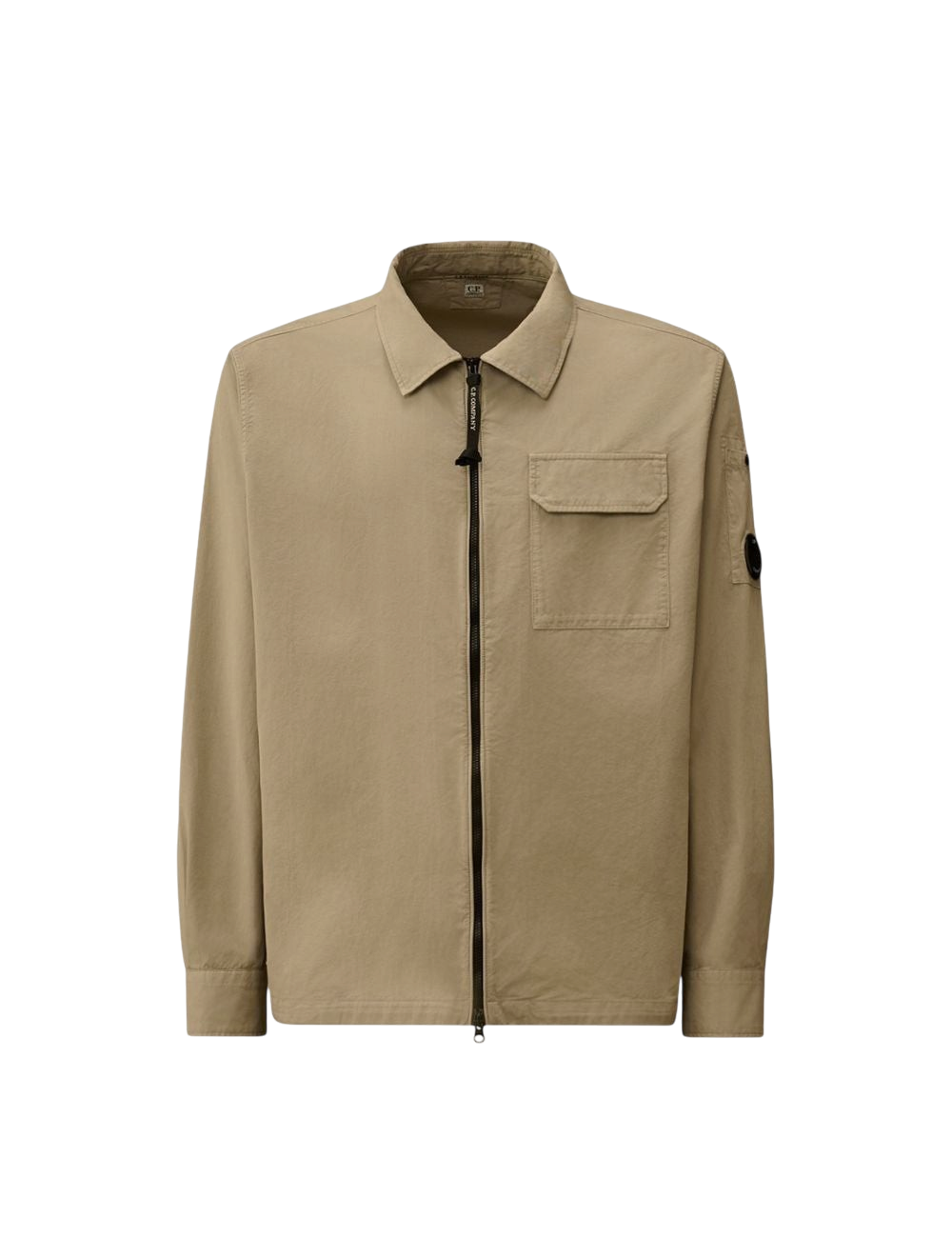 Chemise C.P. Company Organic Gabardine Zipped Lens Overshirt Coupe Regular Homme