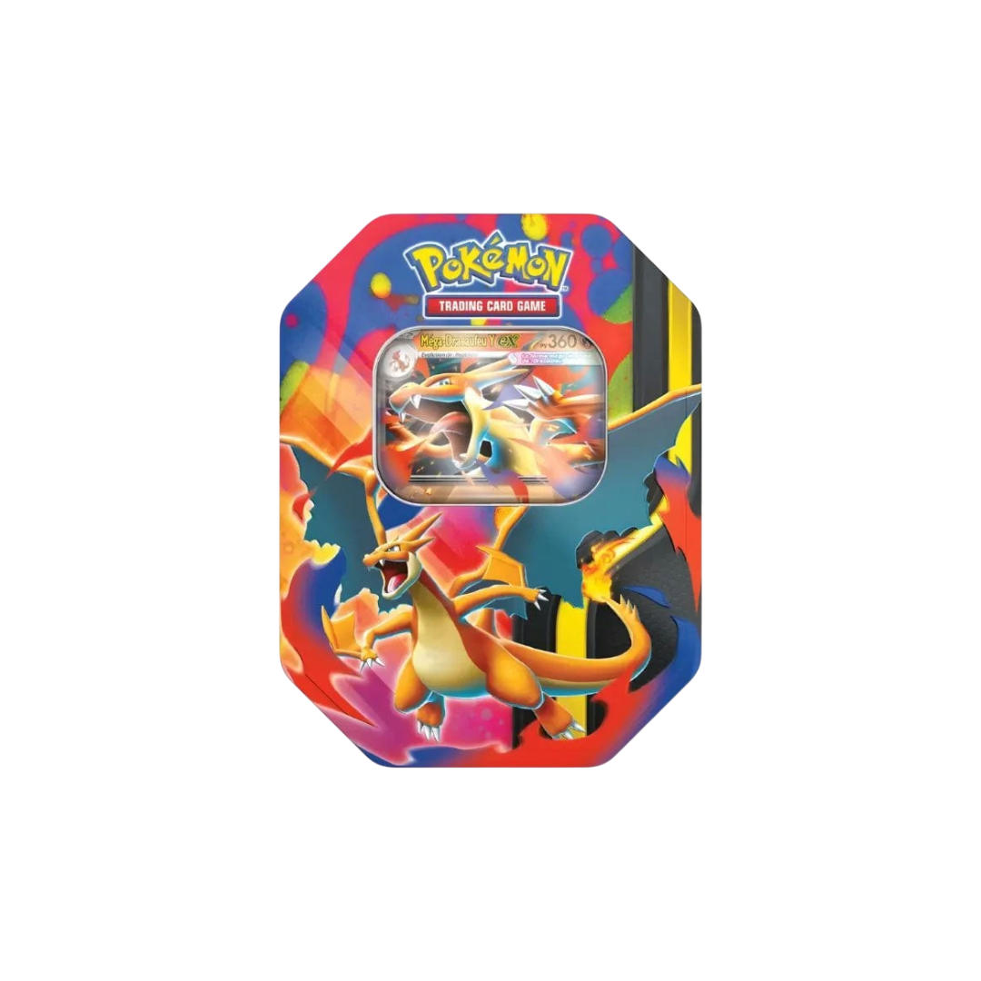 Pokébox Dracaufeu Y ME/EV de We Have It, coffret métallique illustré avec carte Pokémon Dracaufeu scellé sous blister