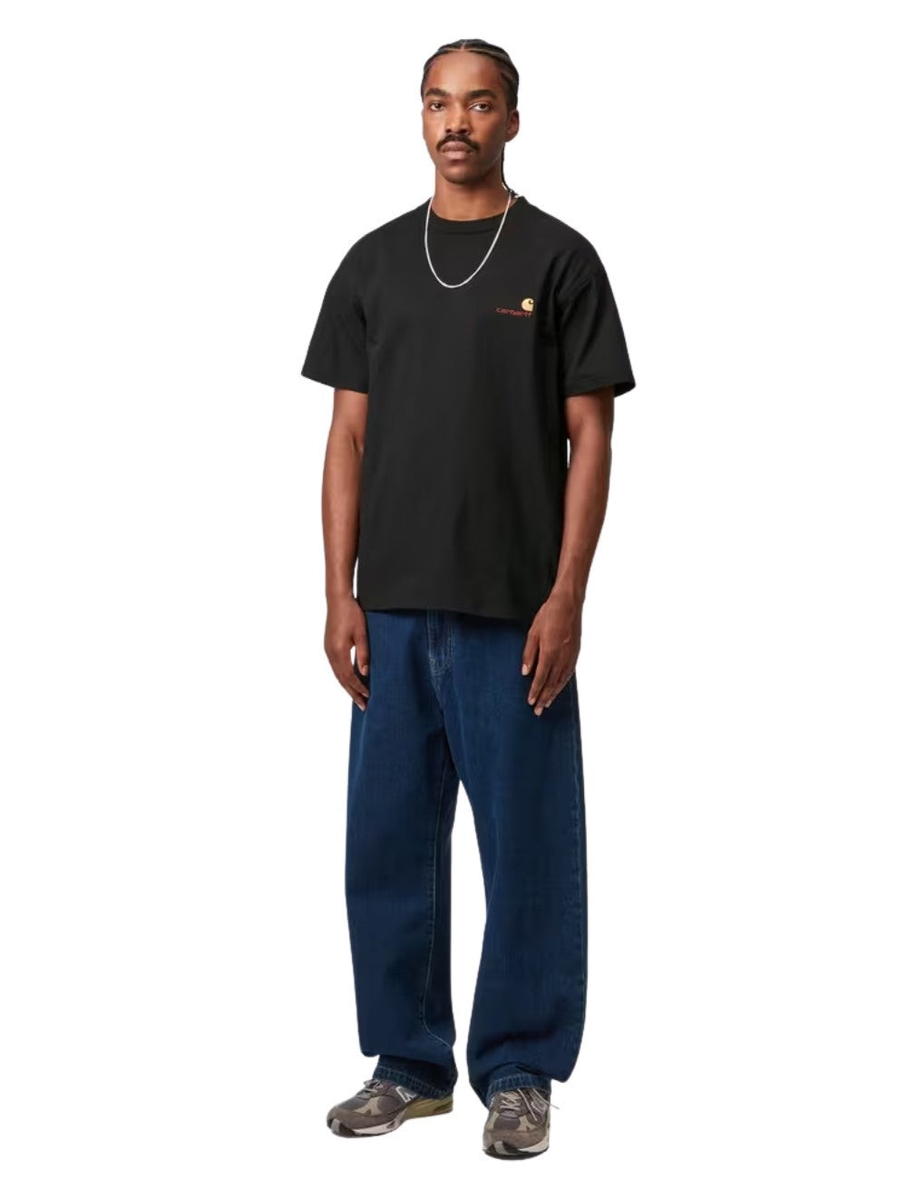 T-shirt Carhartt WIP S/S American Script T-Shirt Noir (Black) 100% coton pour homme