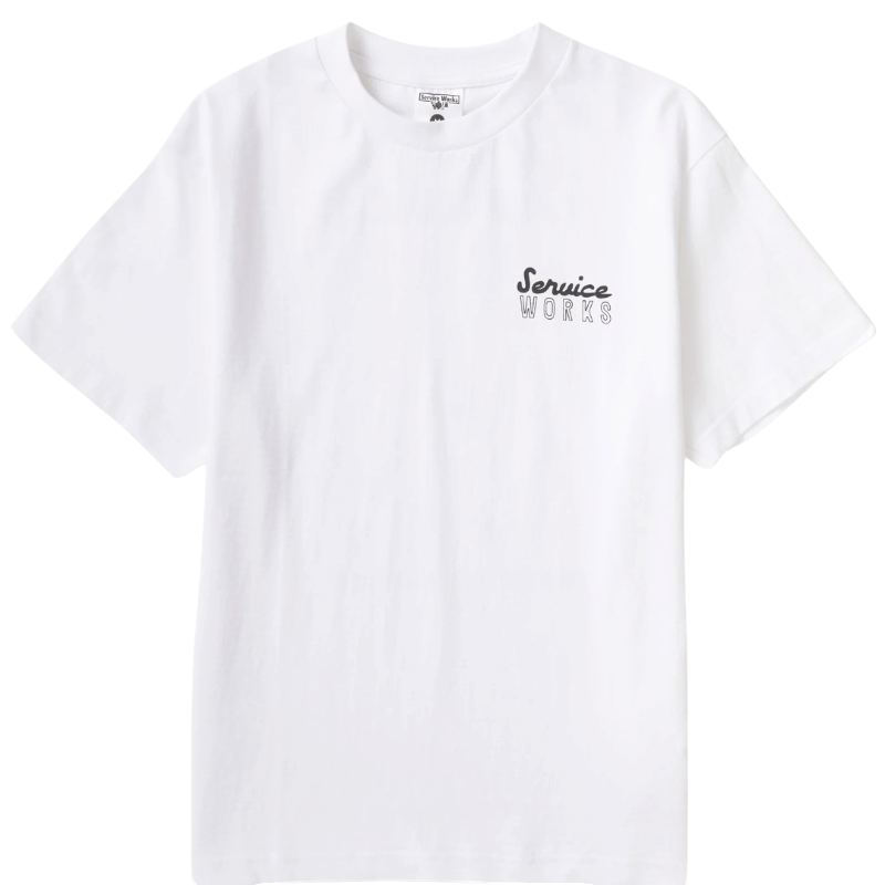 SERVICE WORKS T-SHIRT EATING ADVENTURE BLANC