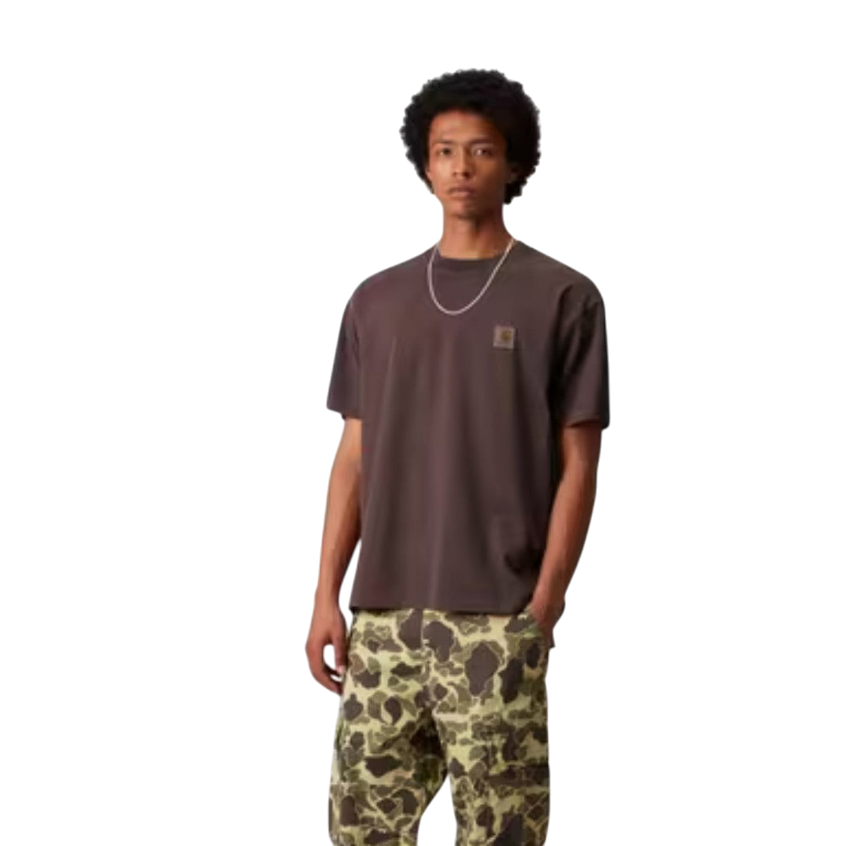 T-shirt Carhartt WIP S/S Vista Palisander Teint en Pièce Coupe Loose Homme
