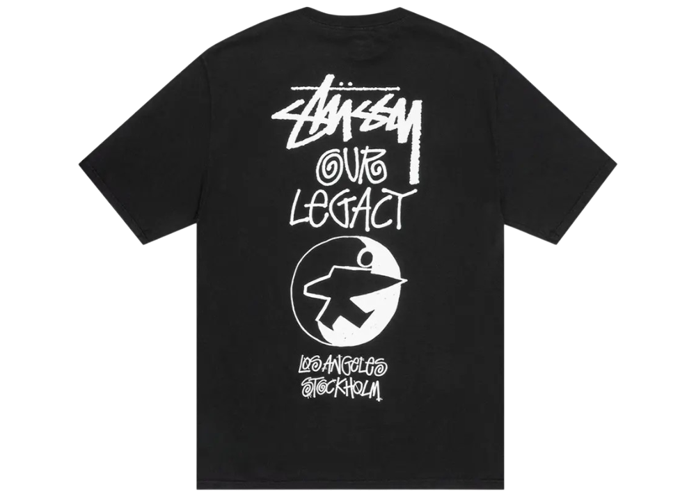 Stussy x Our Legacy Work Shop Surfman Tee Pigment Dyed 'Black'