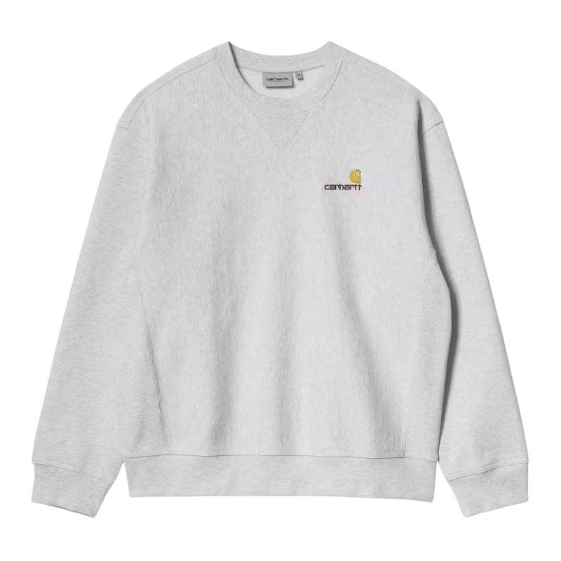 Sweatshirt Carhartt WIP American Script Sweatshirt Gris (Ash Heather) pour homme