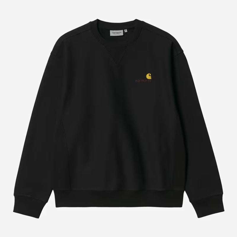 Sweatshirt Carhartt WIP American Script Sweatshirt Noir (Black) pour homme