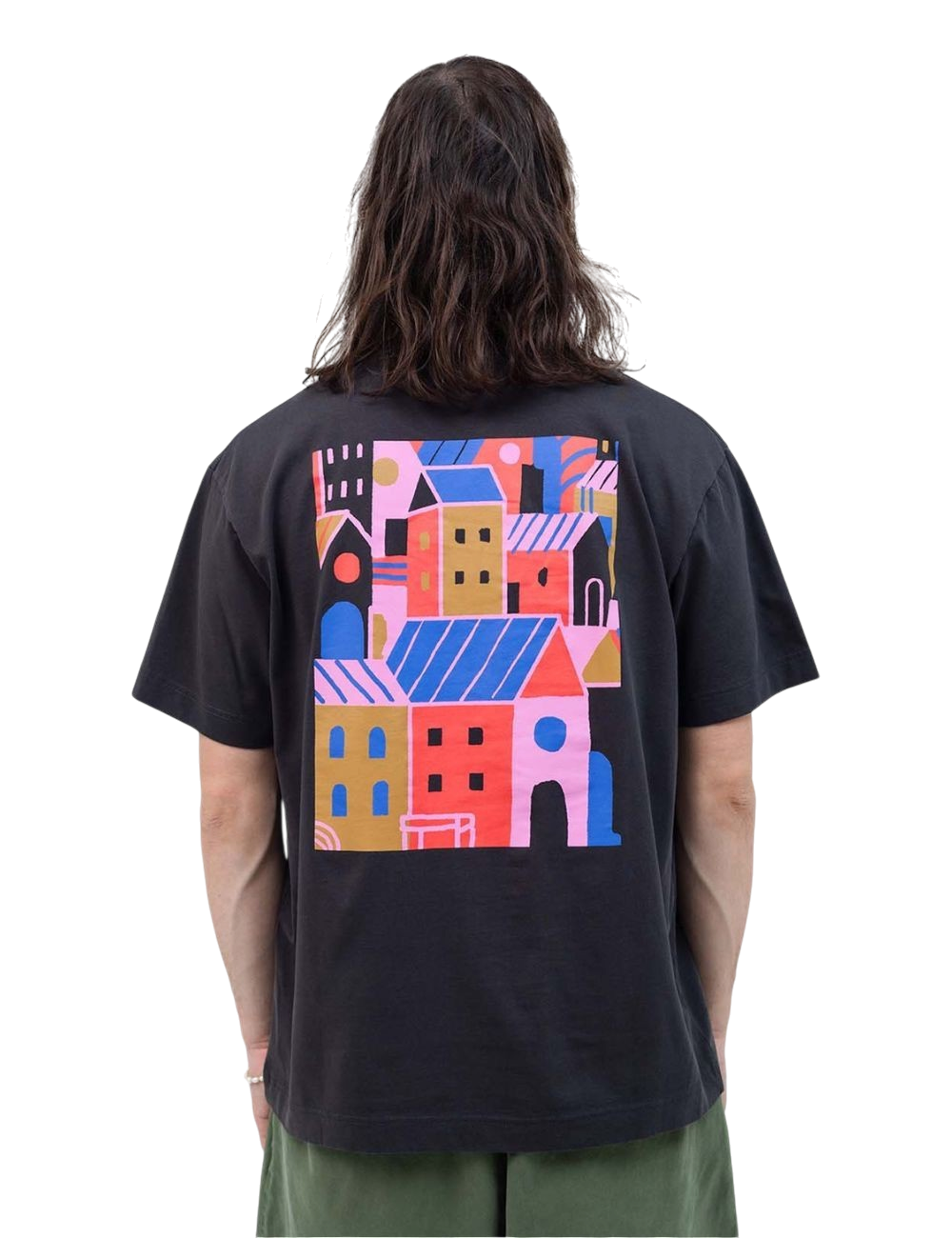 T-shirt Service Works City Ample Noir Carbone Coupe Oversize Homme