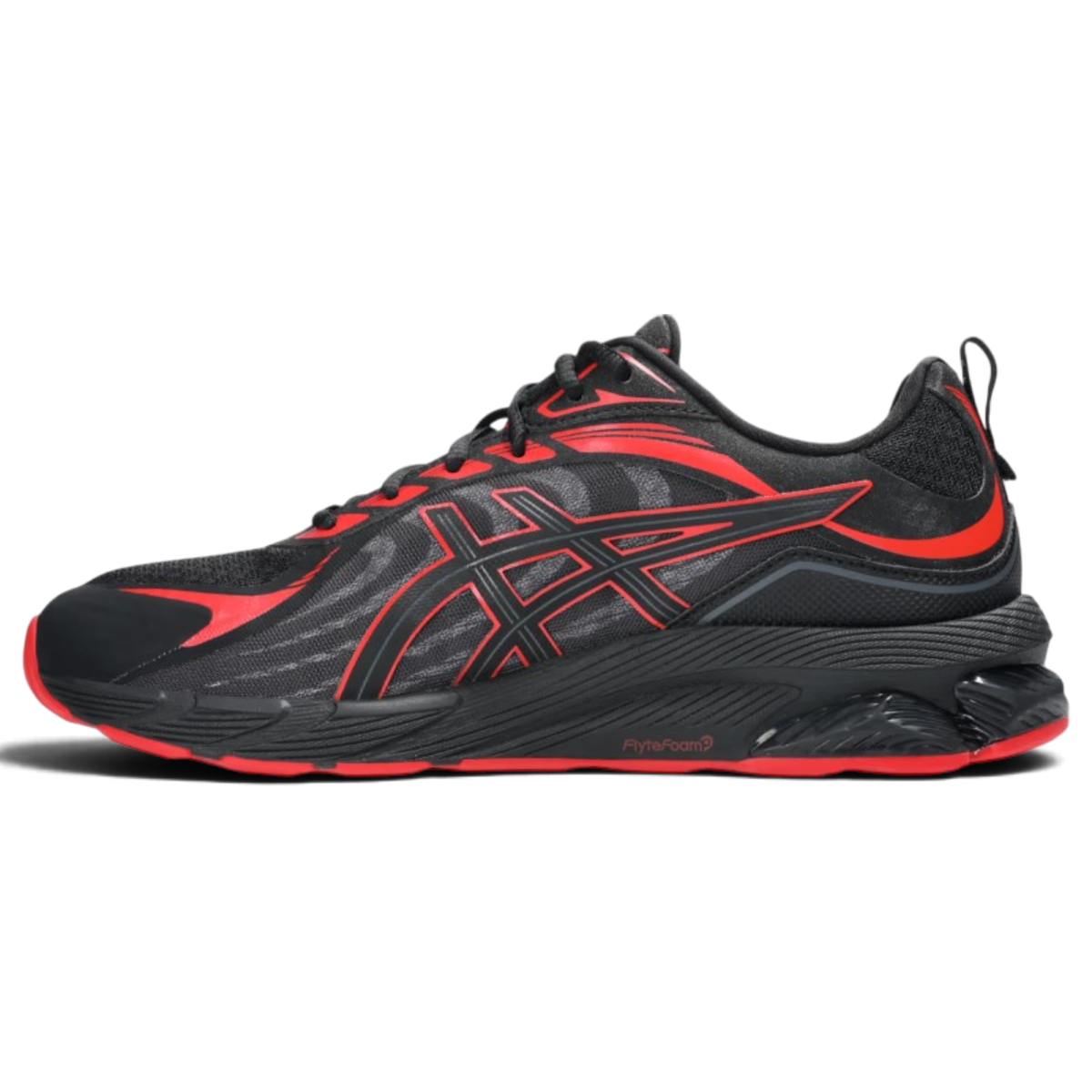 Baskets We Have It ASICS Gel-Quantum 180 VIII noires et rouges avec empeigne en mesh et semelle amortissante