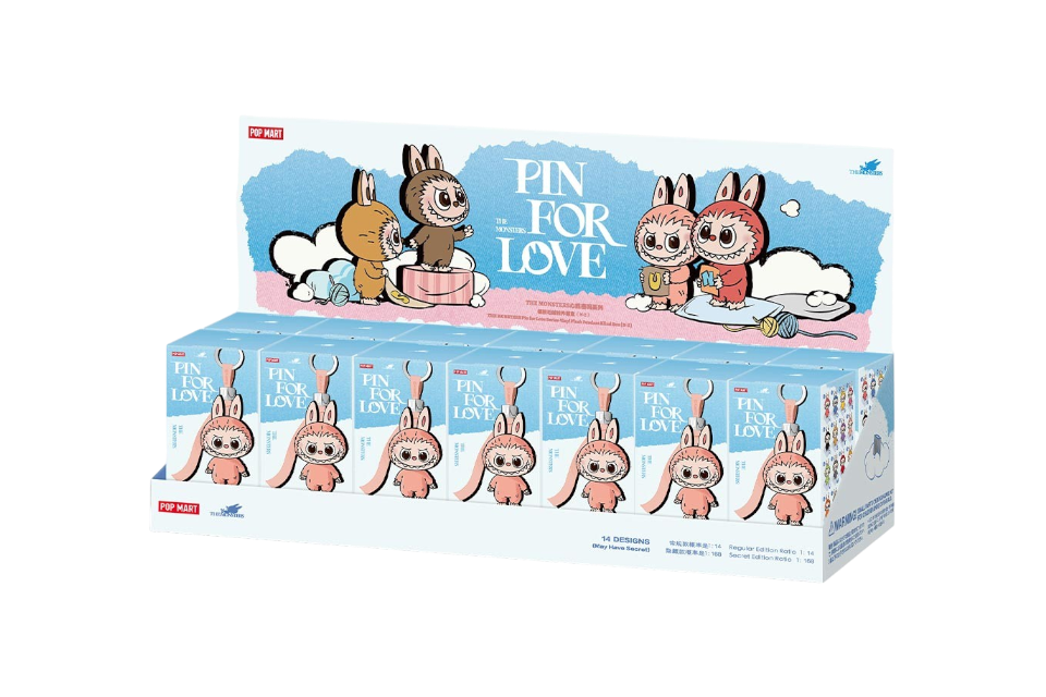 Pop Mart Labubu The Monsters Pin for Love Series Vinyl Plush Pendant (N-Z) Single Blind Box