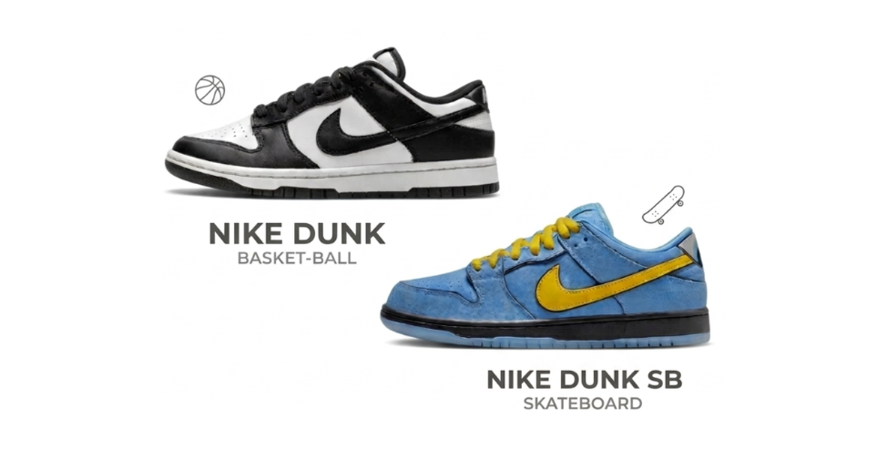 Quelle est la différence entre les Nike Dunk et les Nike Dunk SB ?