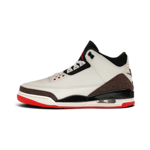 Basket We Have It Air Jordan 3 Retro World's Best Dad en cuir blanc, noir, rouge et marron avec motif éléphant