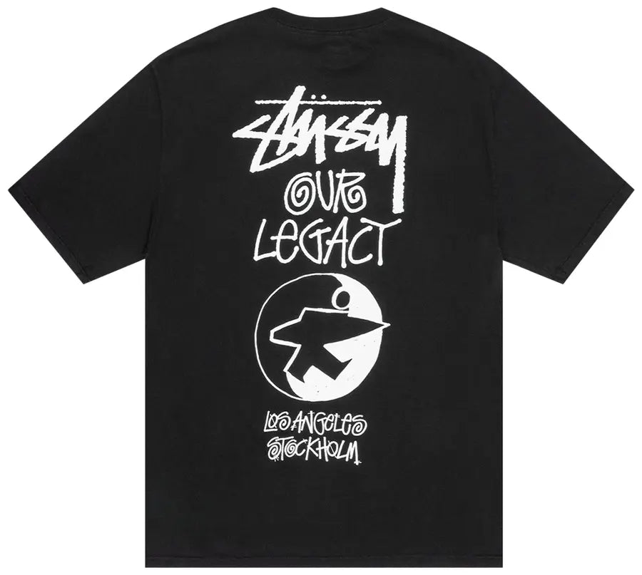 Stussy x Our Legacy Work Shop Surfman Tee Pigment Dyed 'Black'