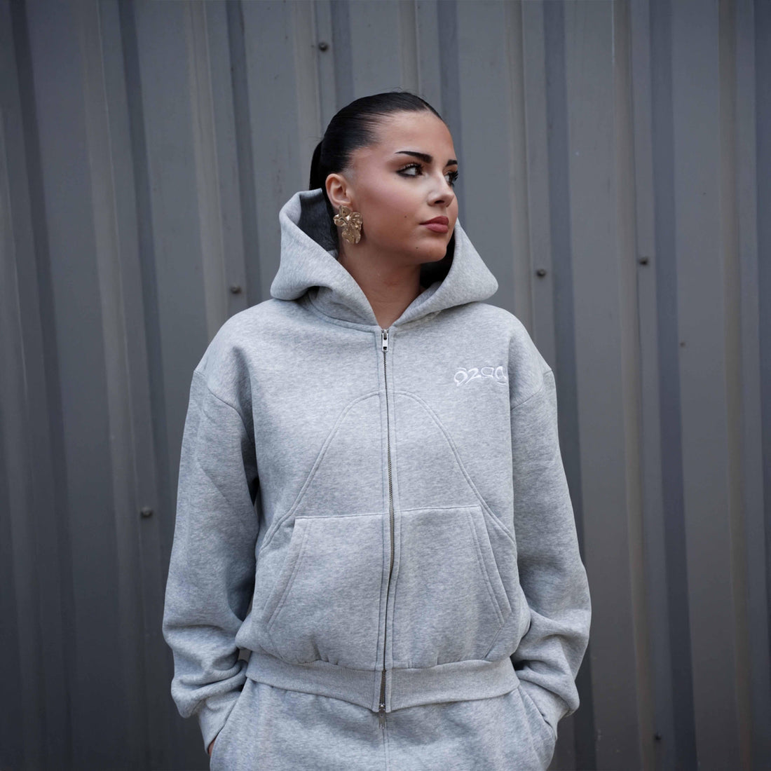 Ozon Gray Zip-Hoodie
