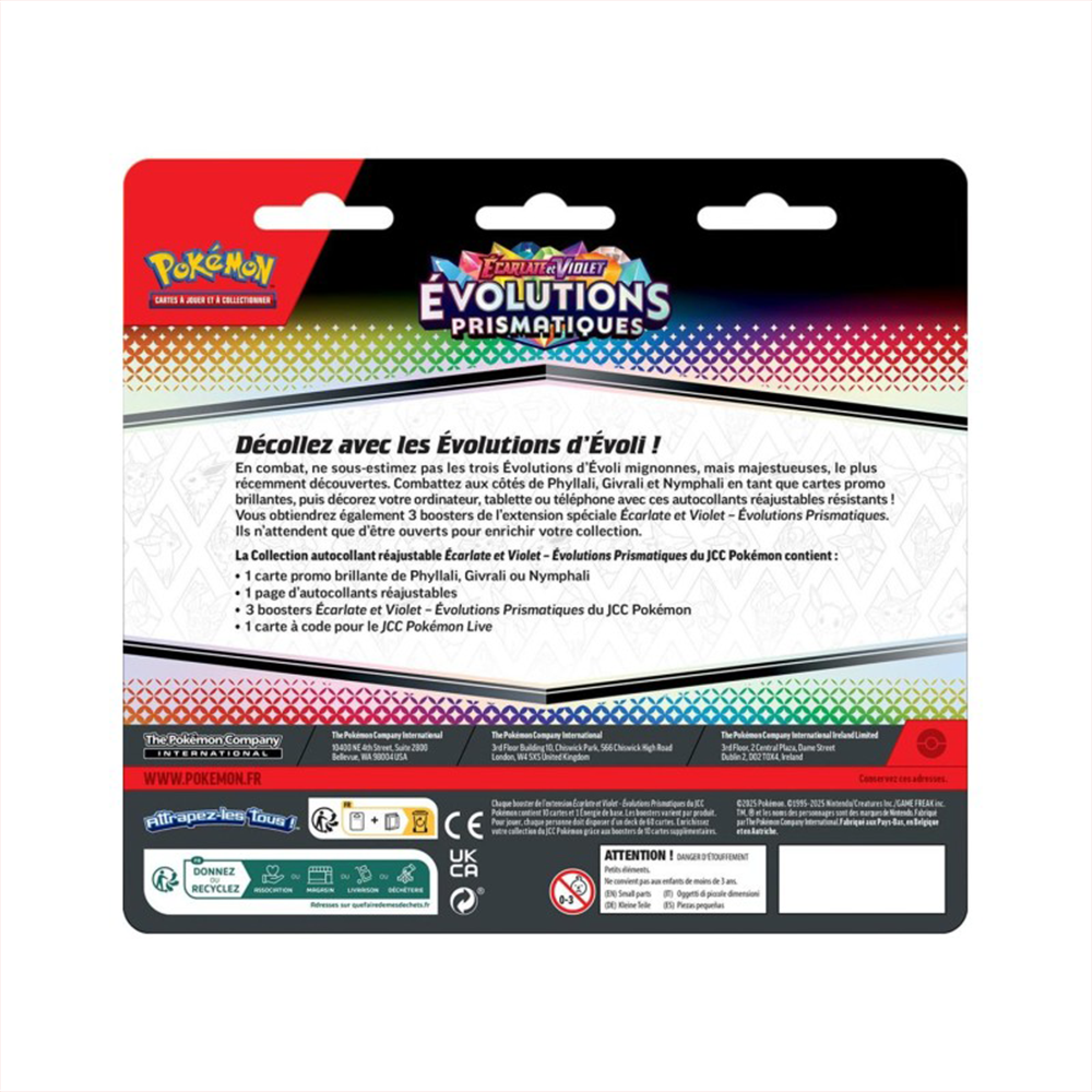 Tripack Pokémon EV8.5 Évolutions Prismatiques – Produit Français