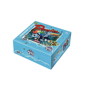 Display de cartes à collectionner My Little Pony Kayou We Have It, boîte bleue avec illustration Rainbow Dash