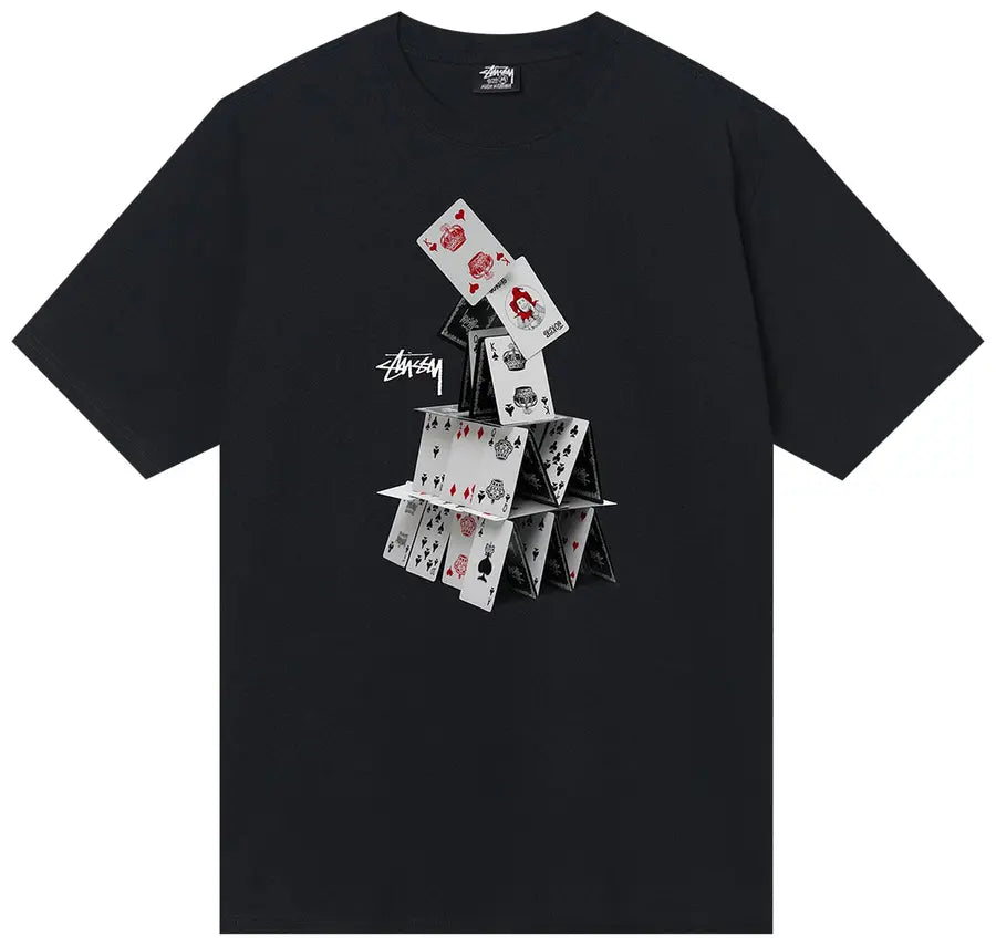 Stussy House Of Cards Tee 'Black'