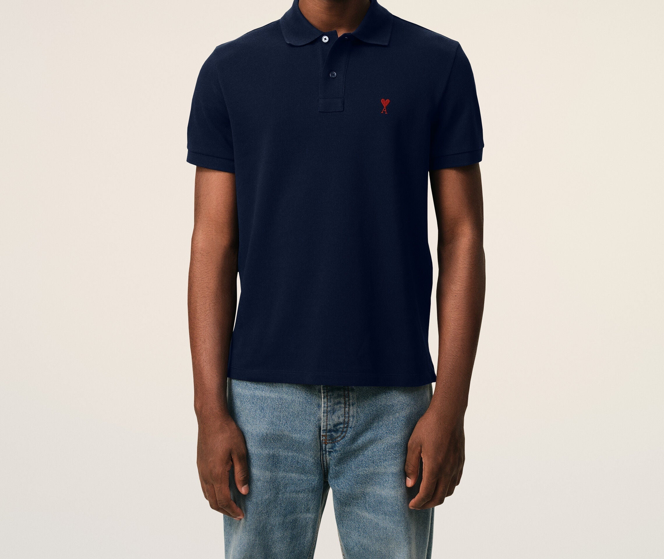 Polo Ami de Cœur Bleu Marine - Ami Paris