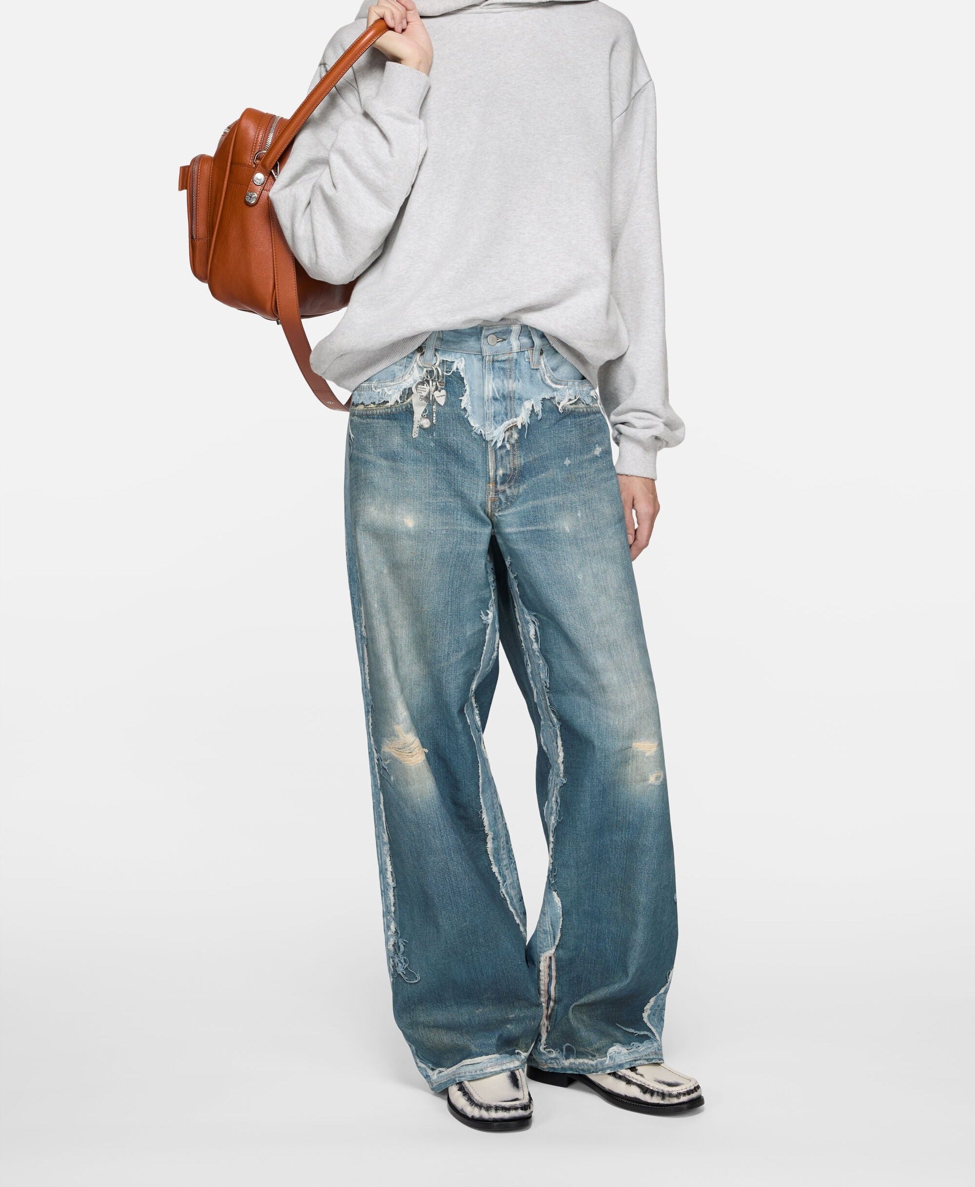 Hoodie Fleece Logo – Acne Studios – Gris Chiné