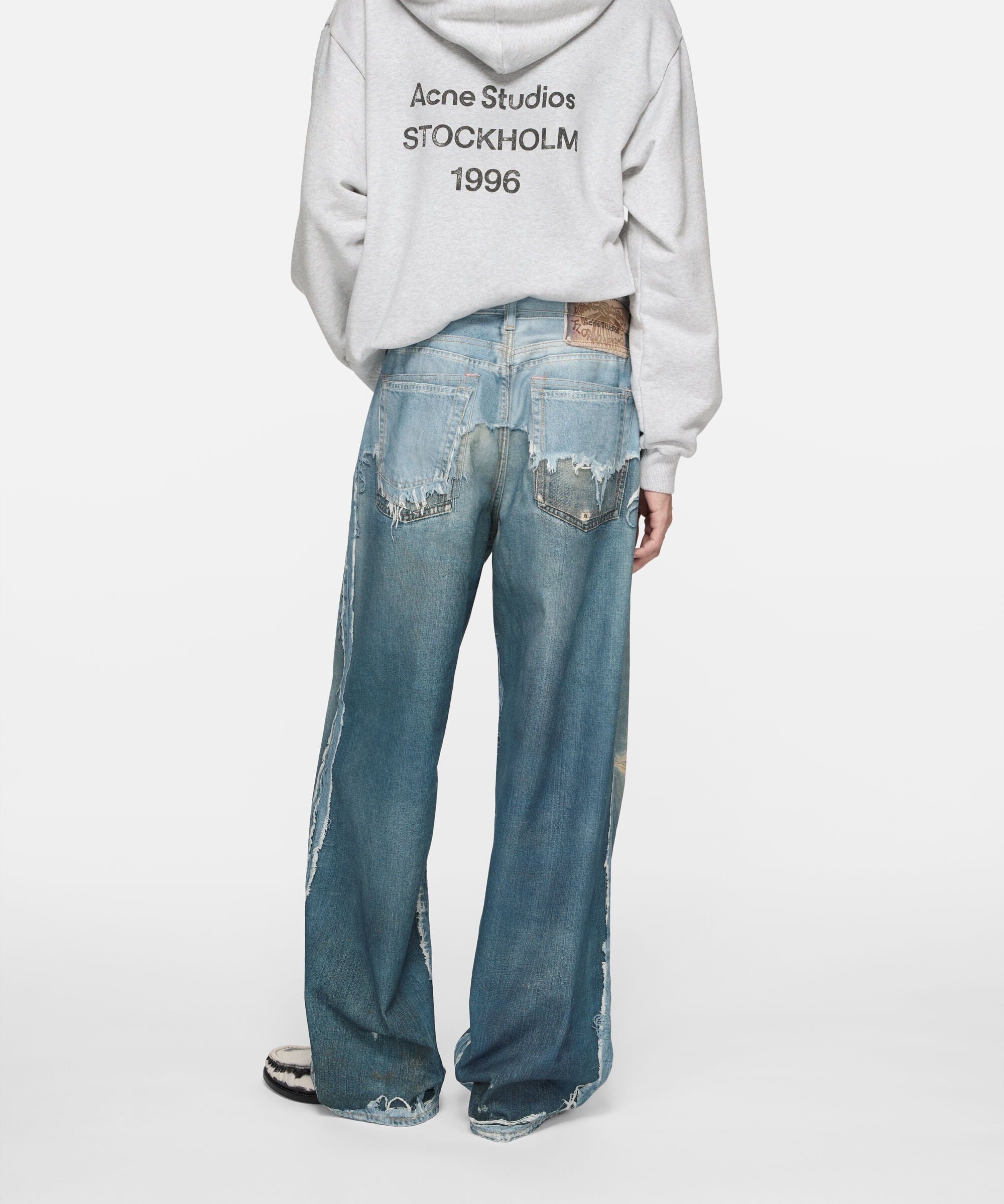 Hoodie Fleece Logo – Acne Studios – Gris Chiné