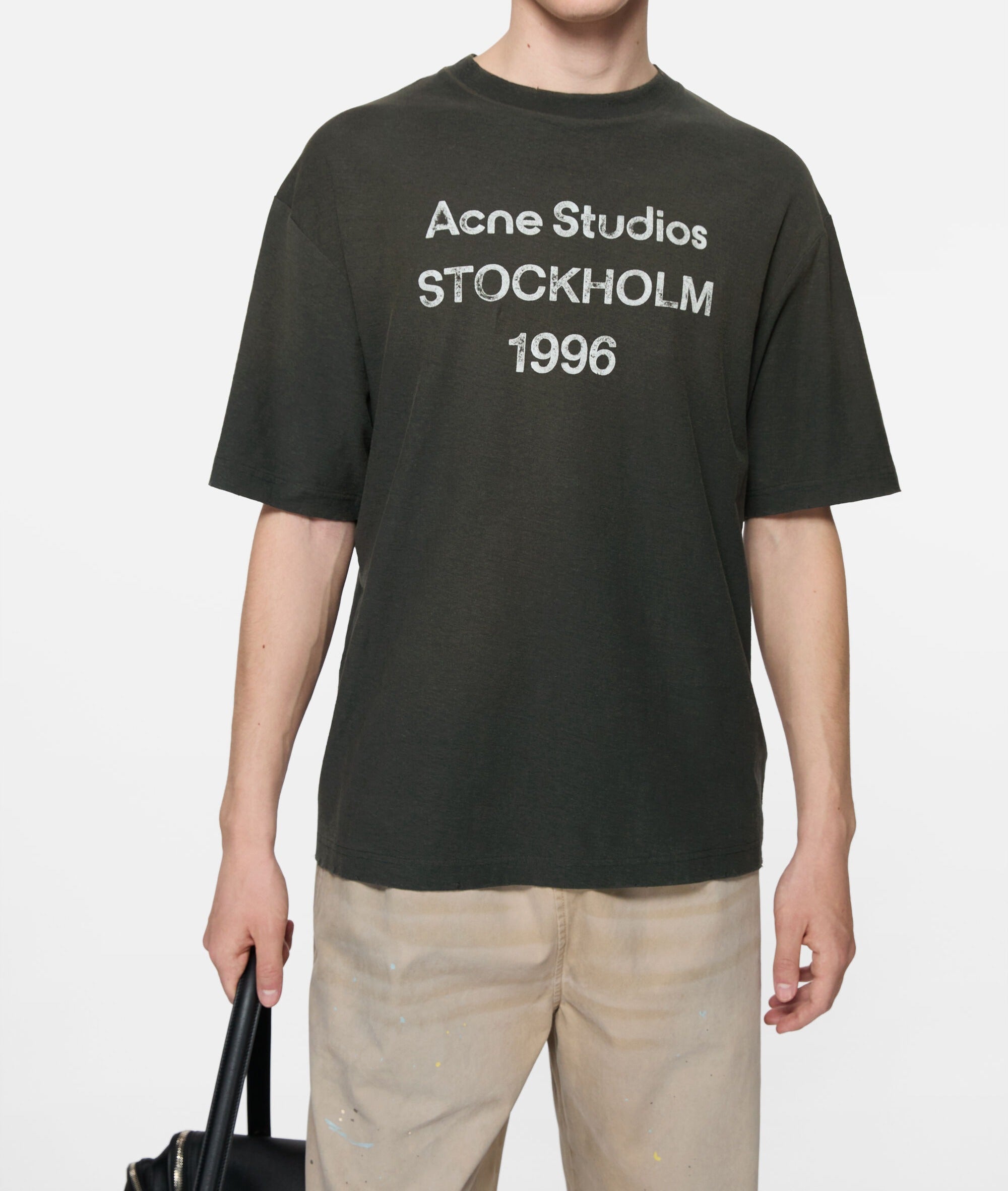 T-Shirt Sprayed Logo – Acne Studios – Noir