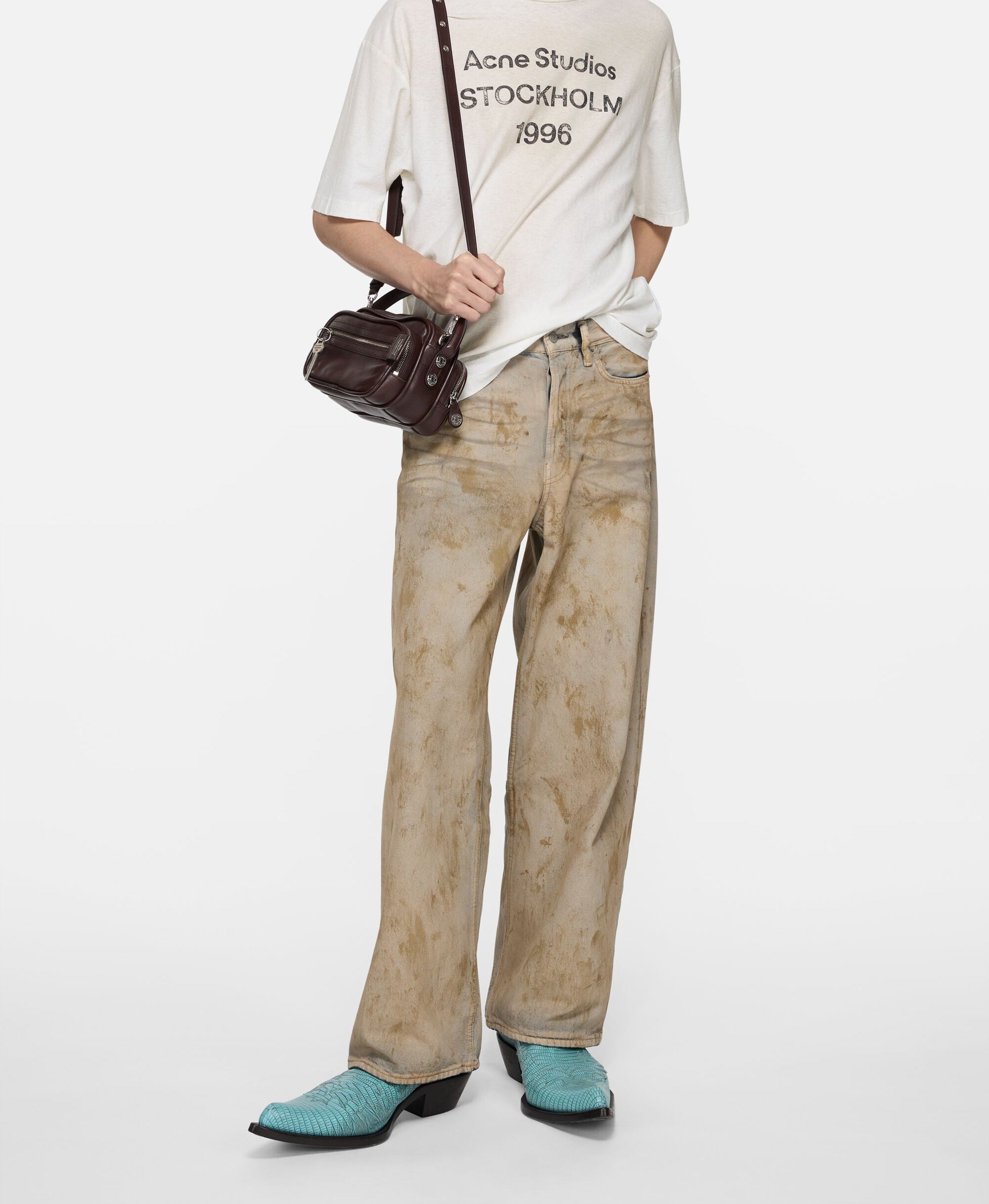 T-Shirt Sprayed Logo – Acne Studios – Blanc
