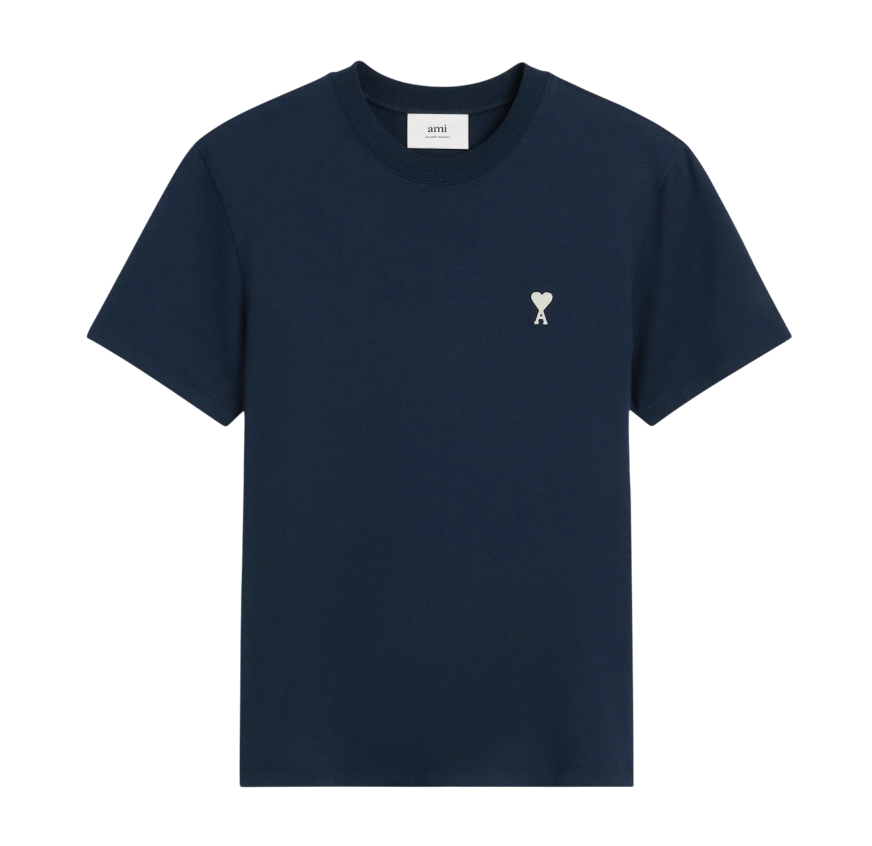 T-shirt Bleu Marine Ami de Coeur en Coton