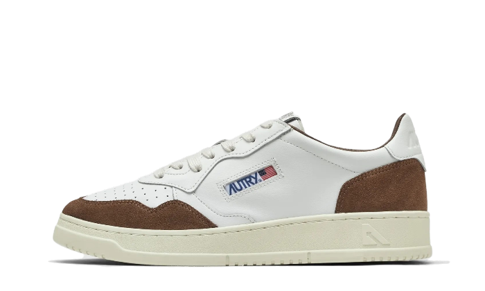 AUTRY MEDALIST LOW EN CUIR BLANC ET DAIM TUNDRA