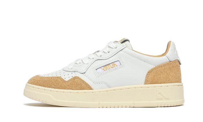 Autry Medalist PK-02 Cuir Blanc Daim Beige Mixte Femme