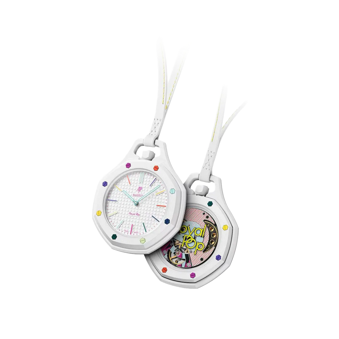 Swatch Audemars Piguet Royal Pop Collection Pocket Watch Huit Blanc
