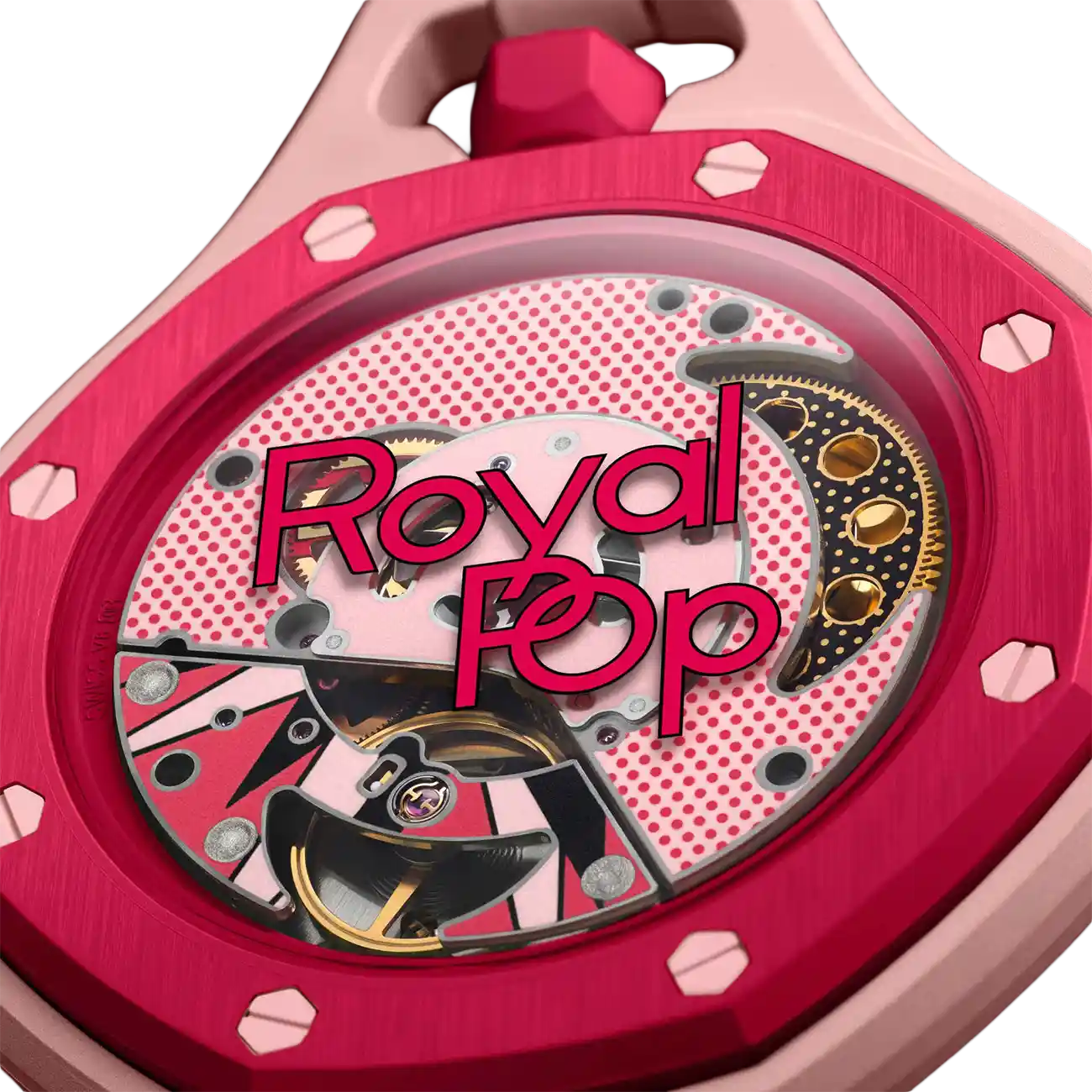 Swatch Audemars Piguet Royal Pop Collection Pocket Watch Otto Rosso