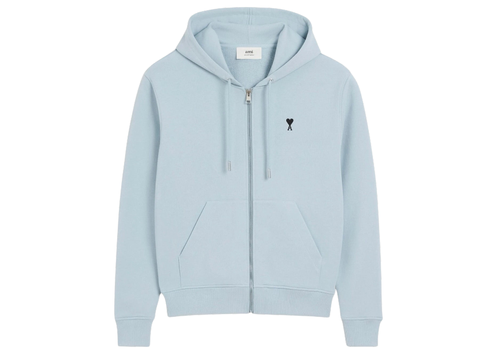 Sweat à capuche zippé Ami De Coeur – Ami Paris – Sky