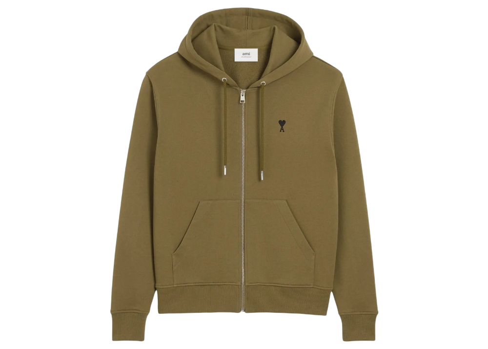 Sweat à capuche zippé Ami De Coeur – Ami Paris – Bronze