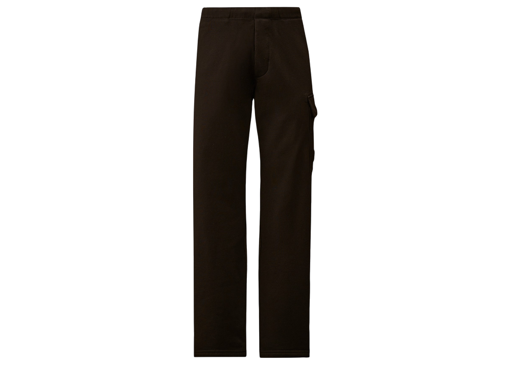 Diagonal Raised Fleece Cargo Sweatpants - CP COMPANY - BLACK