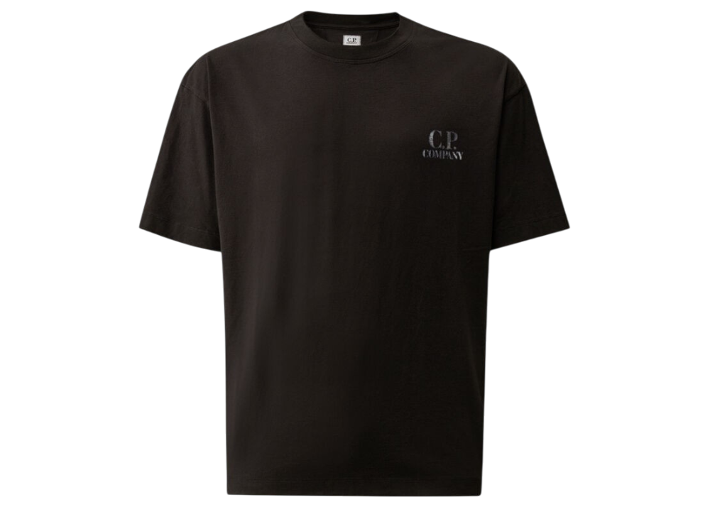 30/1 Jersey Comfort Logo T-Shirt - CP COMPANY - TOTAL ECLIPSE - BLUE