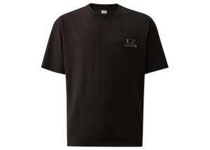 30/1 Jersey Comfort Logo T-Shirt - CP COMPANY - TOTAL ECLIPSE - BLUE