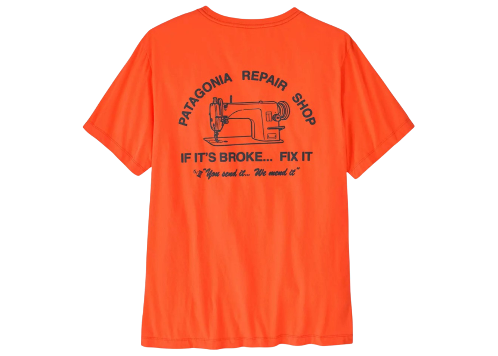 T-shirt Patagonia Men's Repair Shop Orange