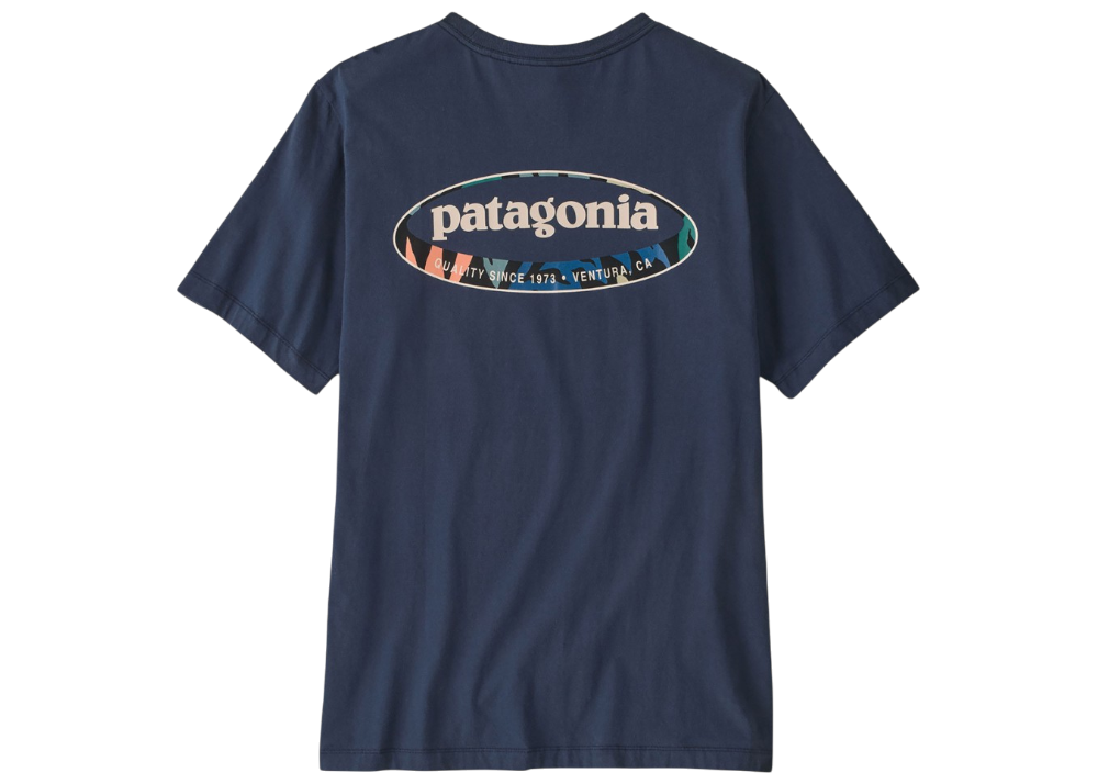 T-shirt Patagonia Men’s ’95 Oval Logo T-Shirt Coupe Regular Logo Print Coton Bio Homme