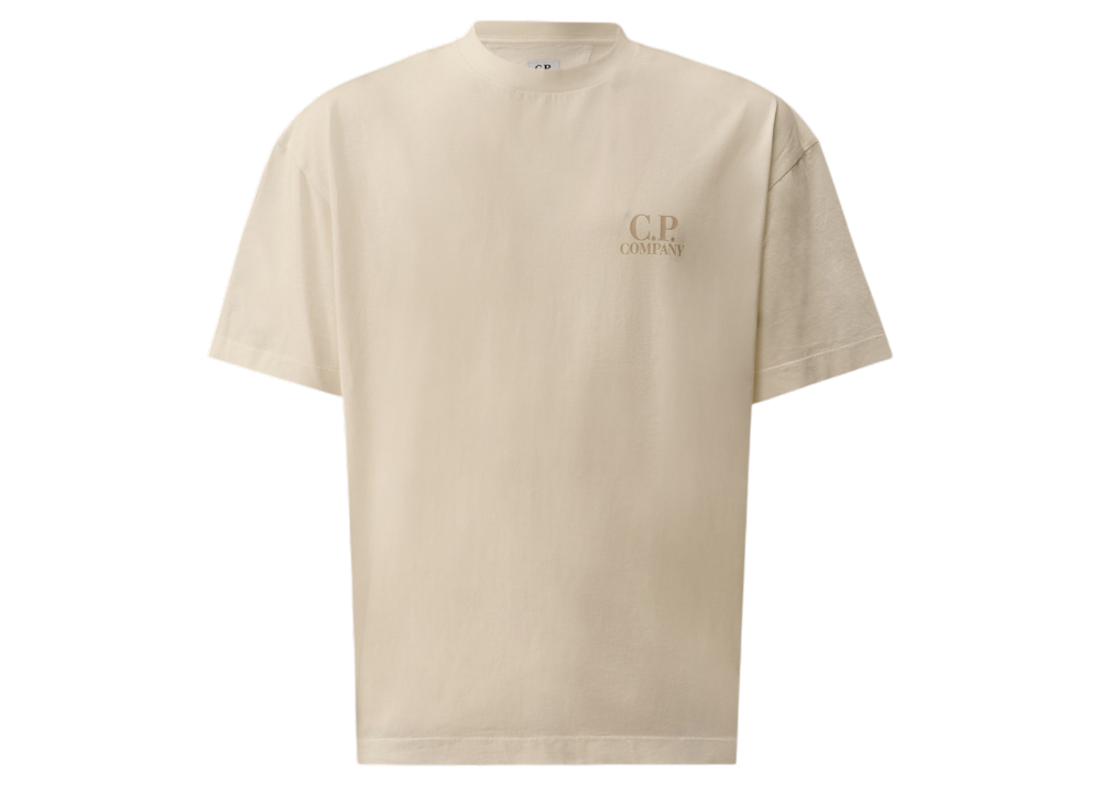 Jersey Short Sleeve Printed Graphics T-Shirt - CP COMPANY - GAUZE WHITE