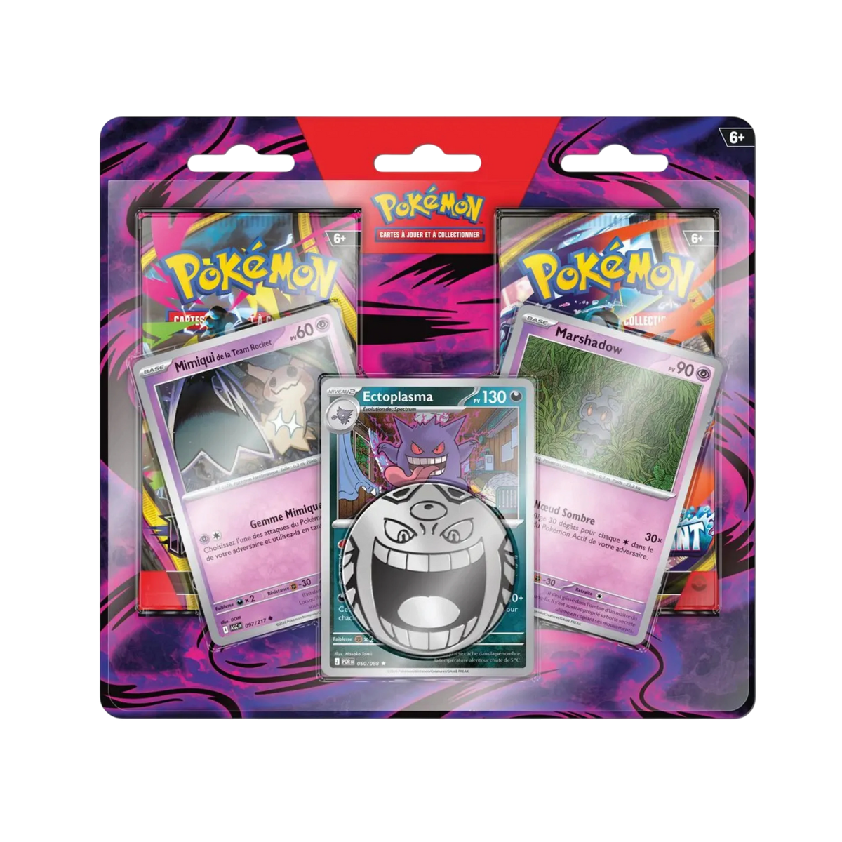 Duopack Pokémon Ectoplasma We Have It avec deux boosters et trois cartes promotionnelles en français