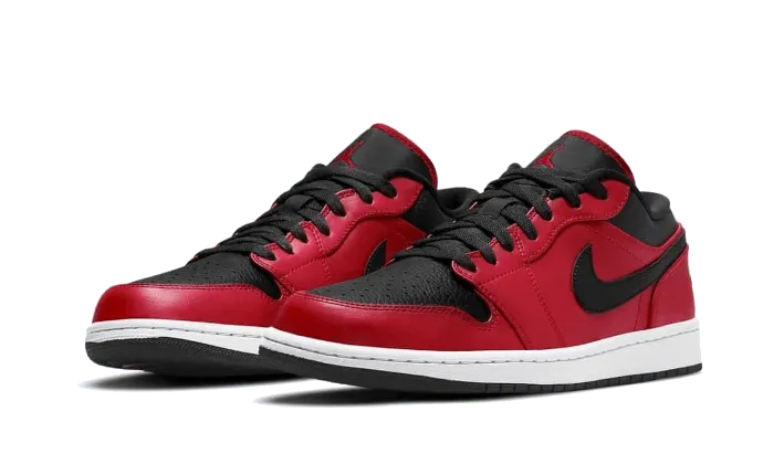 Air Jordan 1 Low Reverse Bred Pebbled Swoosh