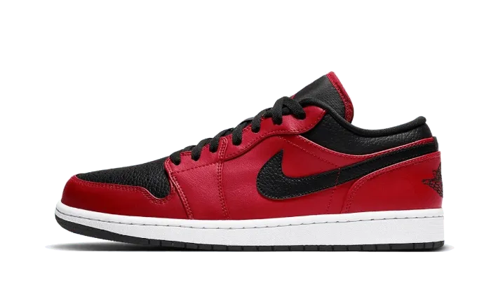 Air Jordan 1 Low Reverse Bred Pebbled Swoosh