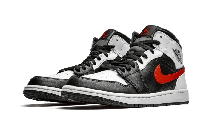 Air Jordan 1 Mid Black Chile Red White