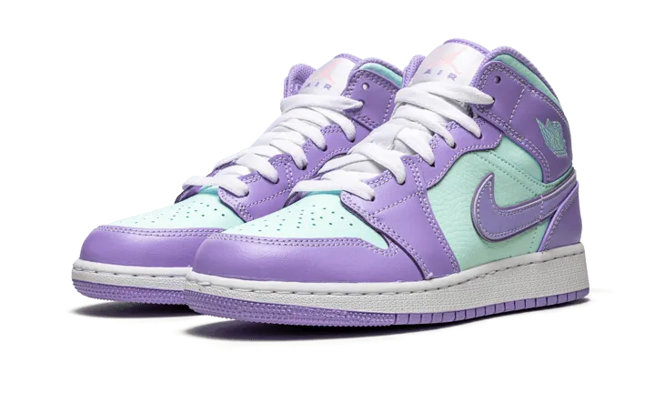 Air Jordan 1 Mid Purple Aqua