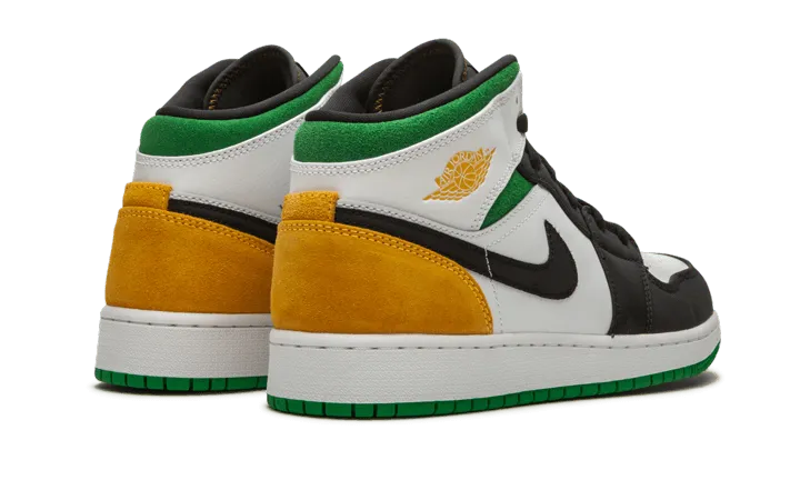 Air Jordan 1 Mid SE White Laser Orange Lucky Green