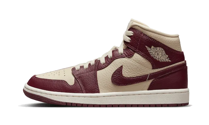 Air Jordan 1 Mid Split Beach Cherrywood Red